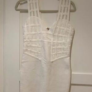 Guess White Bodycon Mini Bandage Dress Size M